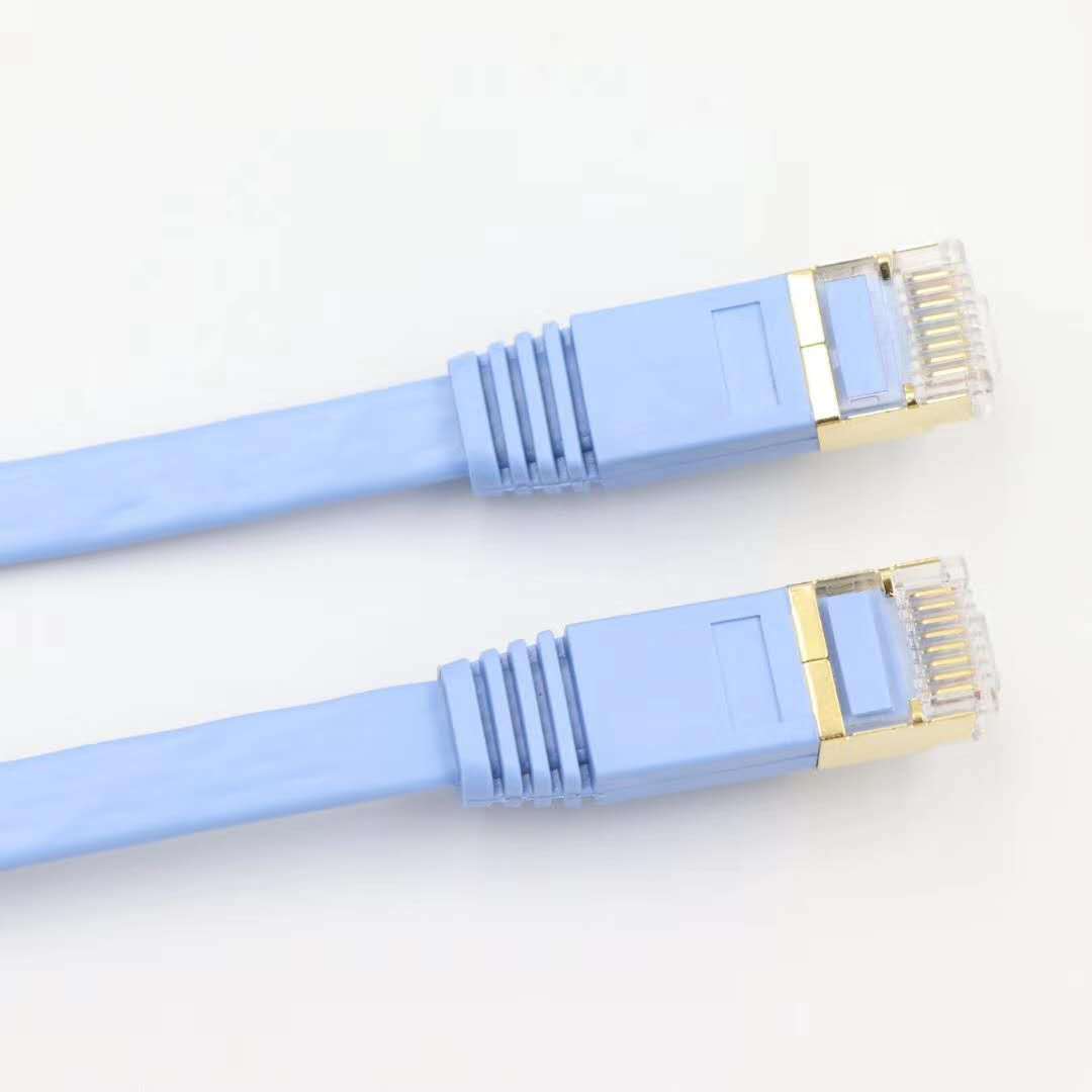 Cat8 Flat Network Cable Category 8 10g Copper Core Network Cable 40g Neutral 0.25- 20m Spot Black and White