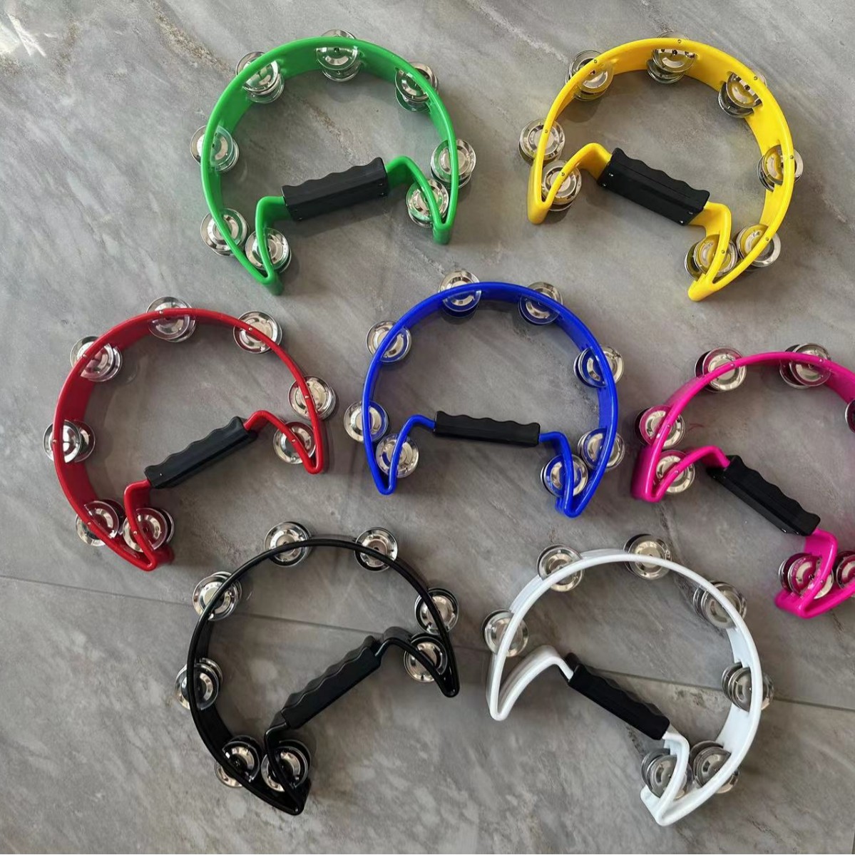 Тамбурин с цветочным узором пластиковый большой KTV бубен Орфа музыкальный инструмент