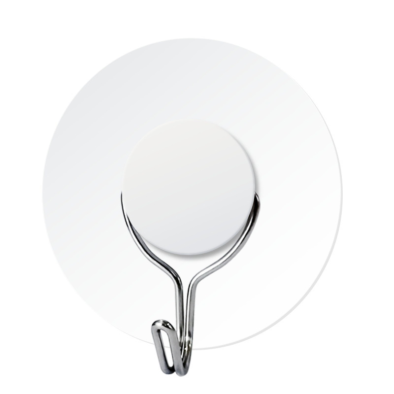 David Punch-free Hook Toilet Wall Transparent Hanger Seamless Adhesive Bathroom Kitchen Wall Hanging Fixed Hook