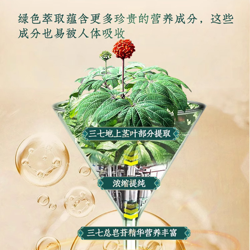 Sanqi puree oral liquid jinqidan pharmaceutical same authentic Wenshan Sanqi puree whole plant essence 12 pack