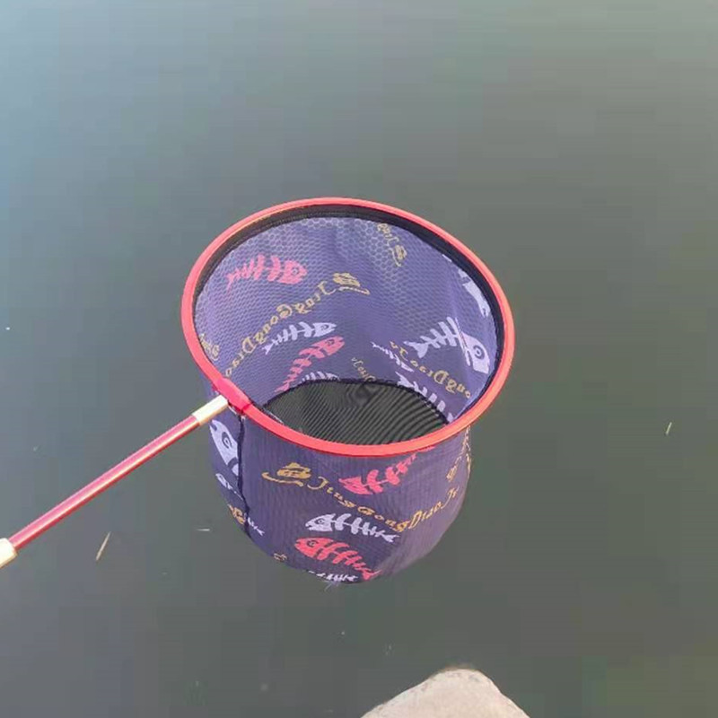 Aluminum Alloy fishing net head wild fishing black pit deepening fishing net telescopic positioning anti-hanging bottom fishing net bag fishing gear accessories