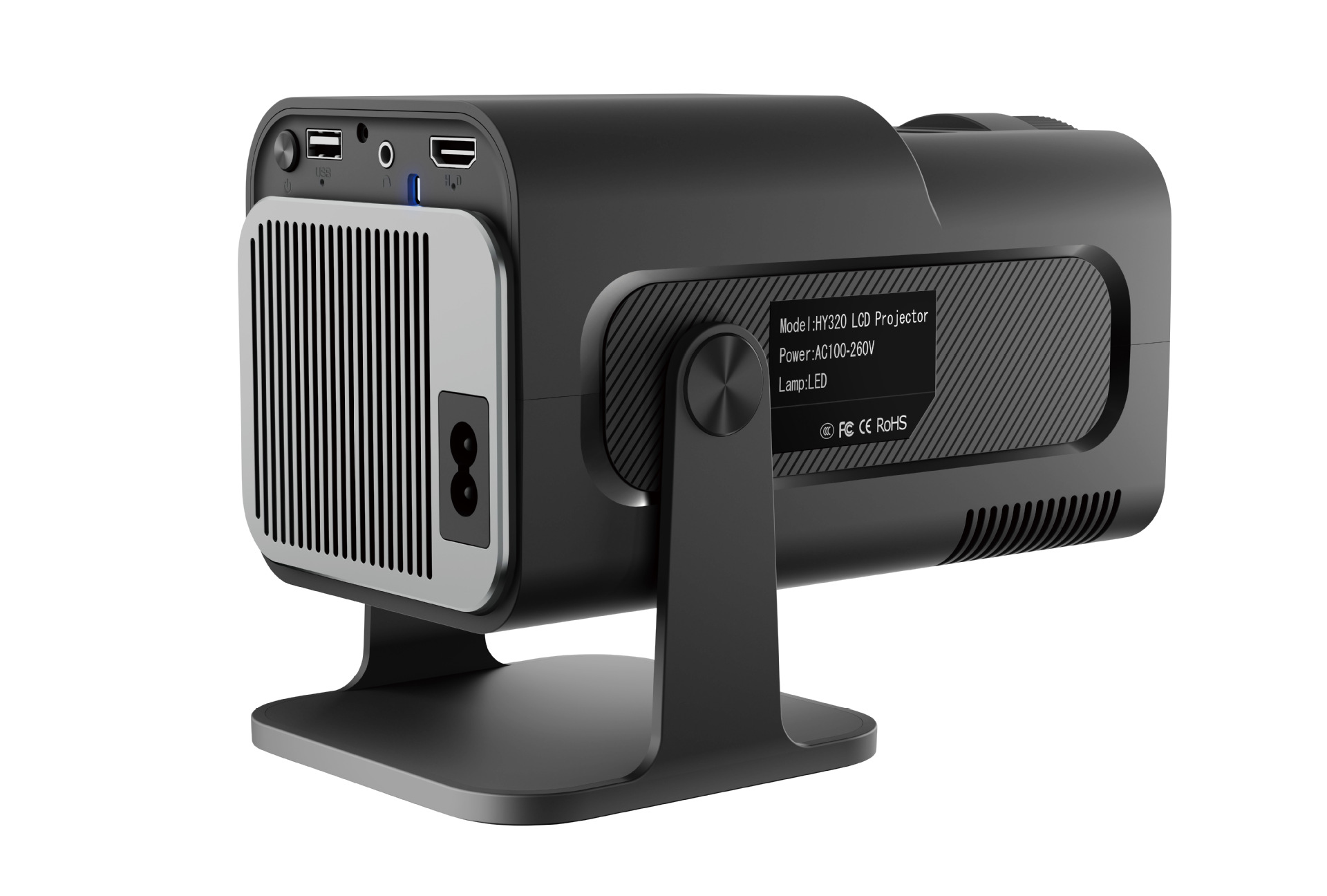 New HY320 Portable Mini Projector 4k HD Projector 1080P Wireless Same Screen Camping