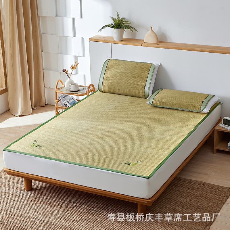 Traditional Style Straw Mat Household Rattan Mat Foldable Bamboo Mat 1.95m Student Dormitory 90 Factory Direct Sale