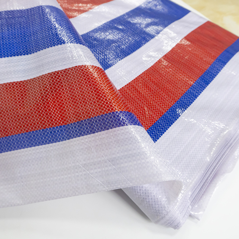 In stock PE double coated color stripe cloth New Material double-sided waterproof cloth construction site goods yard dustproof windproof color stripe cloth