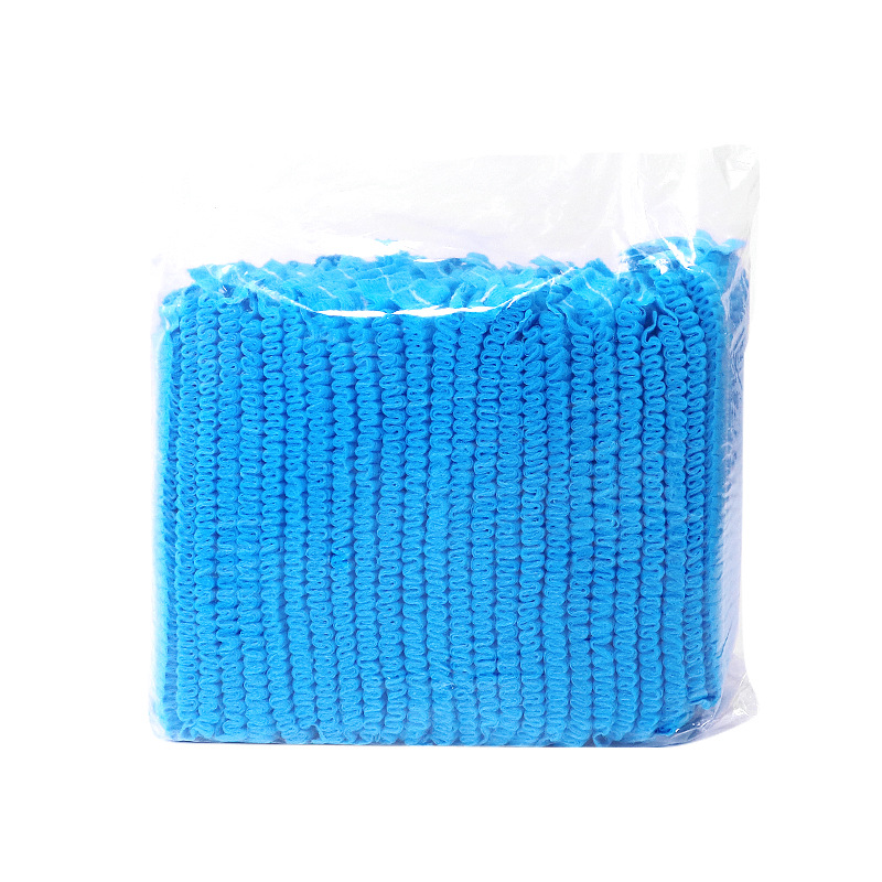 Wholesale food workshop dustproof hair net head cover breathable thickened non-woven fabric strip cap catering disposable hat