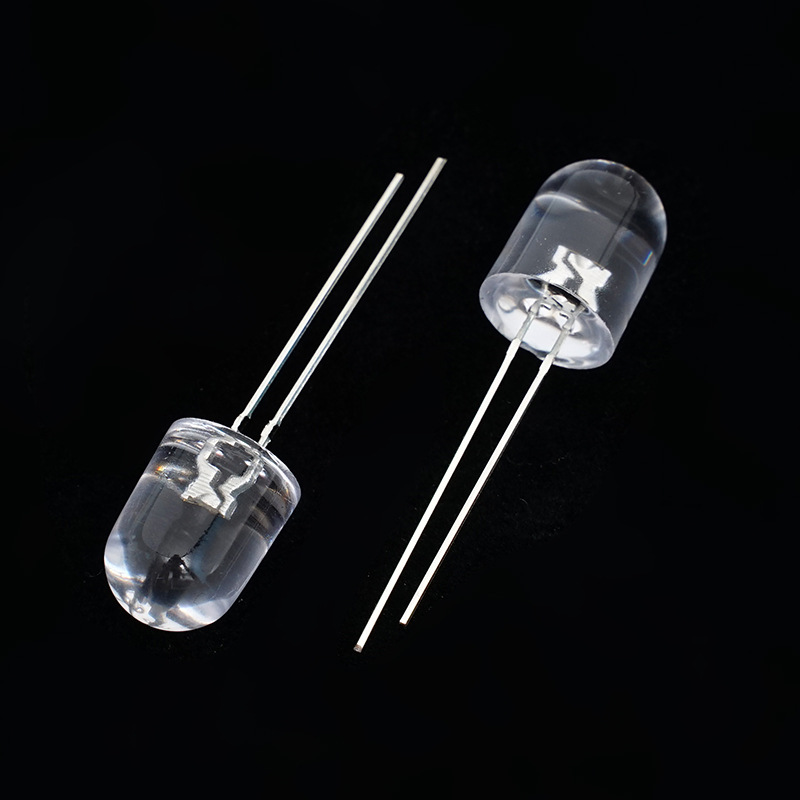 F10 Round Head Edgeless Long Leg Lamp Beads 10mm Colorful Fast Flash Slow Flash Rgb Full Color Direct Plug Led Light Emitting Diode