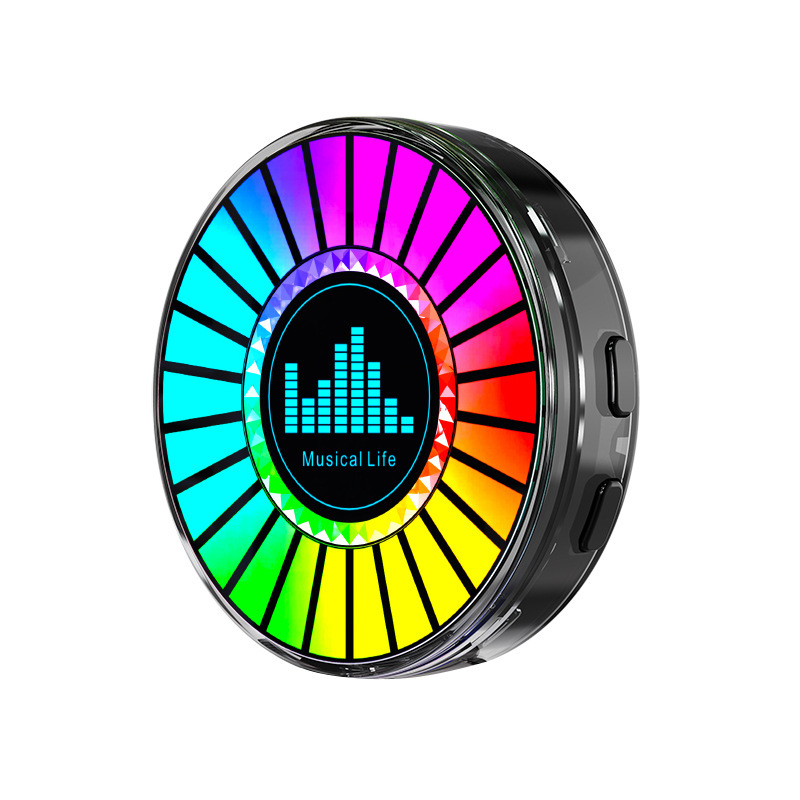 Cross-border new RGB pickup light 3D atmosphere light car air outlet music aromatherapy voice-controlled LED decorative rhythm light