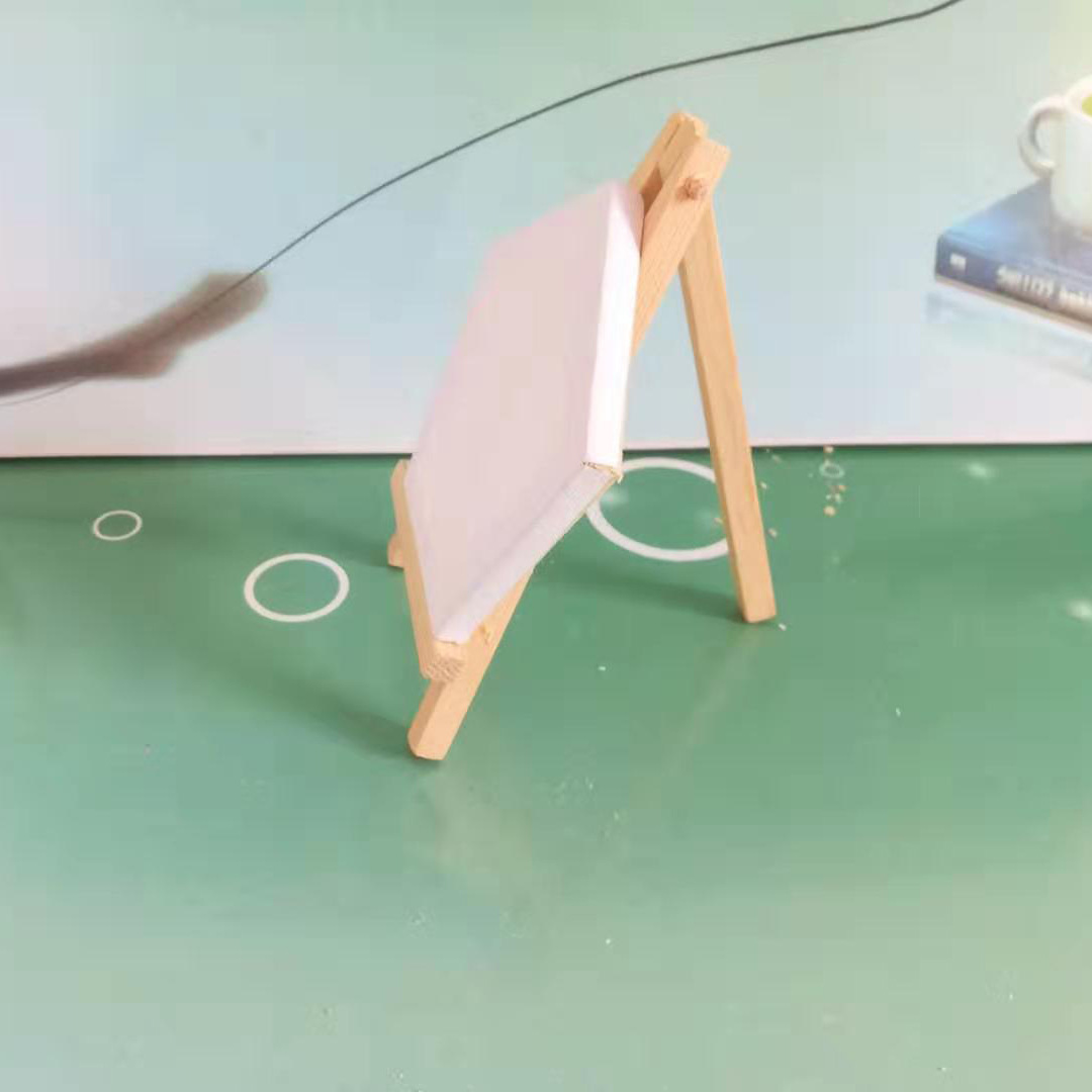 Mini oil painting frame children wooden acrylic painting blank graffiti hand painted diy small drawing board easel set wholesale