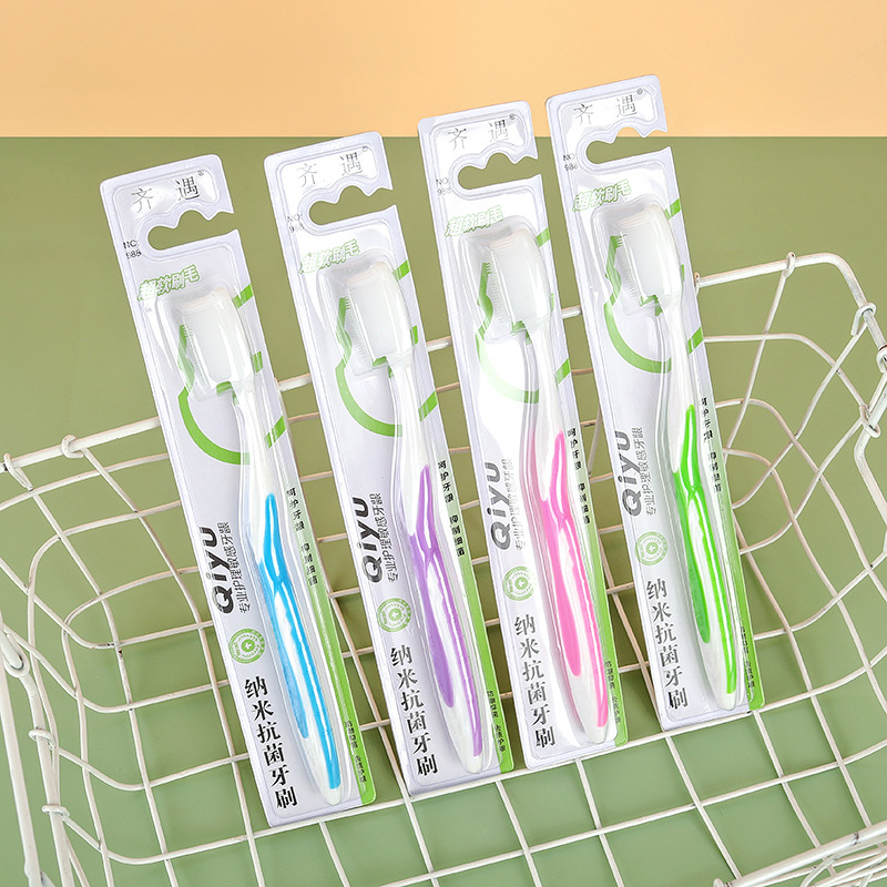 New Silicone Nano Soft Bristle Toothbrush Multicolor Independent Dust Cover Adult Gingival Protection Manual Spot Wholesale