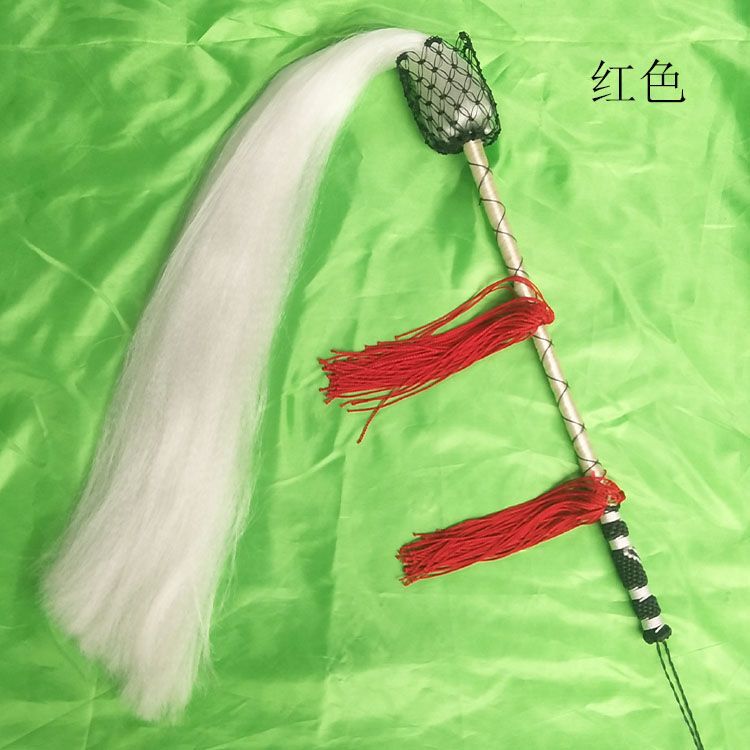 Free Shipping Tai Chi Dusting Imitation Ponytail Floating Dust Real Ponytail Dusting Tai Chi Sweeping Rope Prop Supplies Dusting Prop