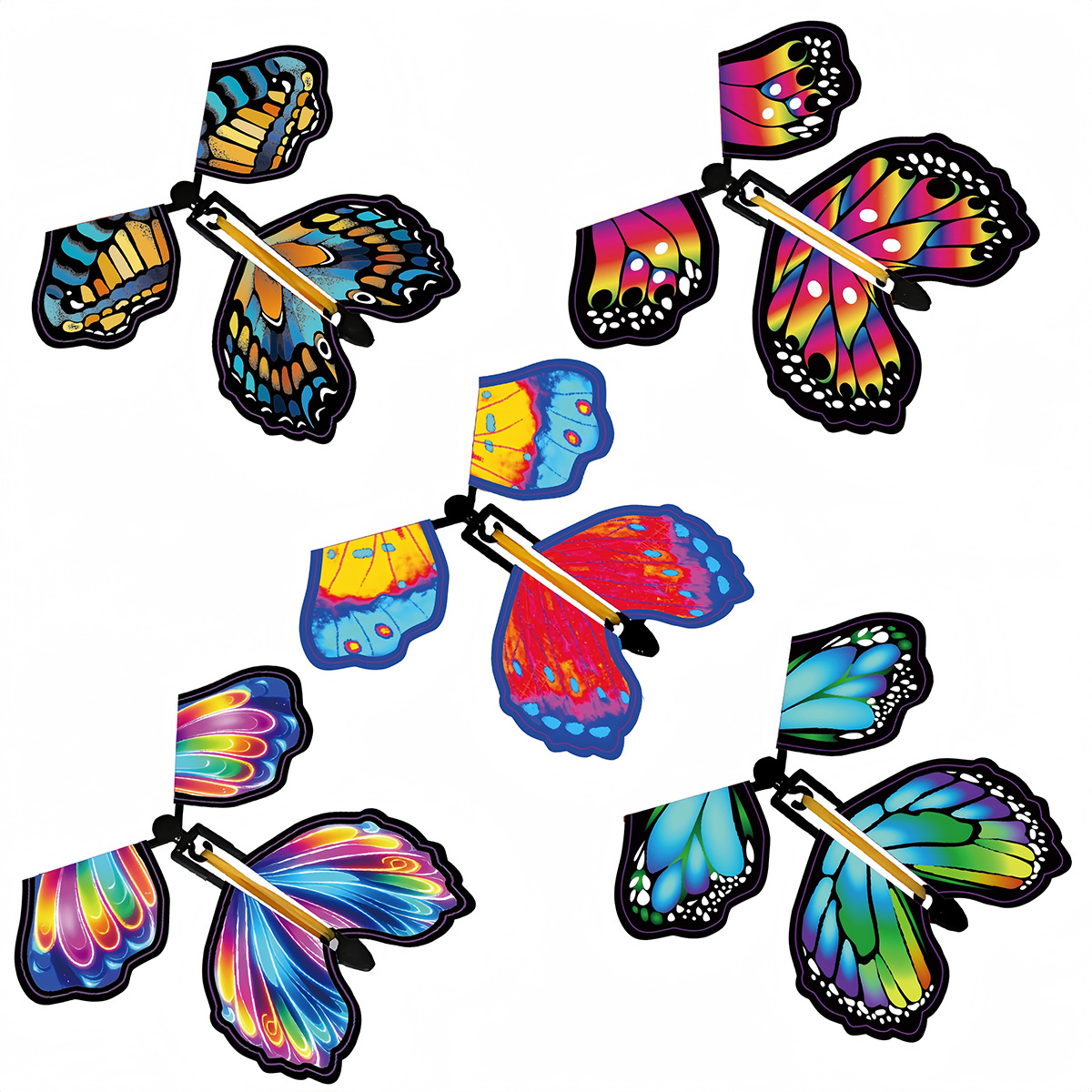 Flying Butterfly Magic Butterfly Novelty Toy Bookmark Gift Internet Celebrity Tiktok Magic Props Manufacturer in Stock