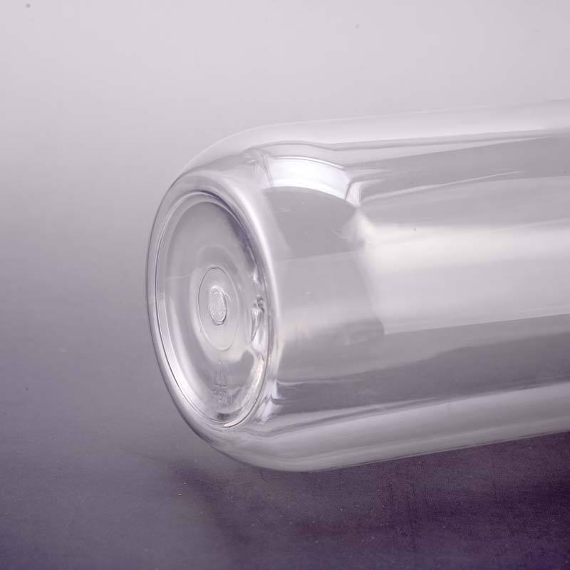 1000ml Transparent Flat Shoulder Cylinder Bottle Shampoo Conditioner Packaging Bottle Press Pump Lotion Bottle Factory Supply