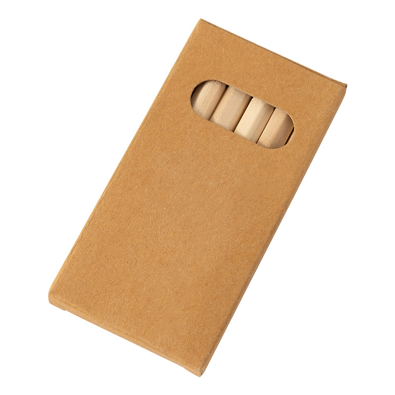 6-Color Short Mini Colored Pencil Set Kraft Paper Boxed Wooden Colored Pencils Children's Drawing Pencils Stationery Wholesale