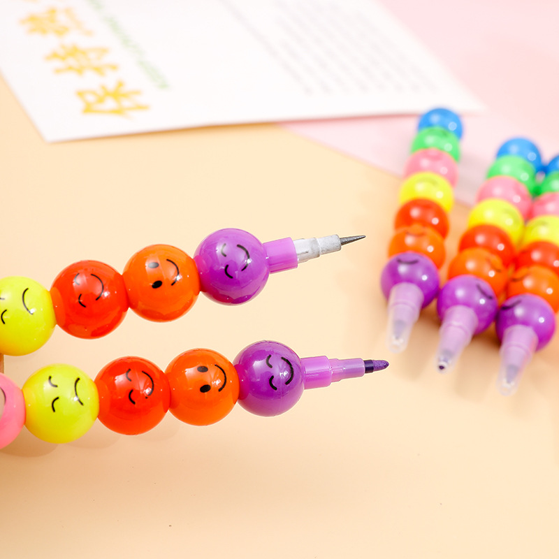 Candied Haws Pencil Seven Sections Crayon Seven Sections Student Learning Cartoon Creative Pencil Writing Painting Colorful Pen