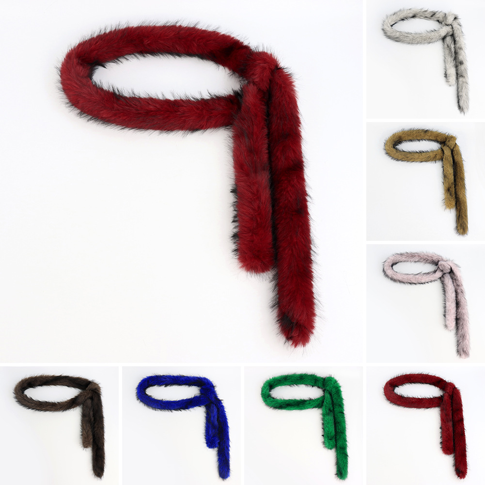 Cross-Border Plush Belt Y2K Autumn and Winter Warm Subculture Sexy Long Waist Chain Hip-Hop Punk Style Dance Props