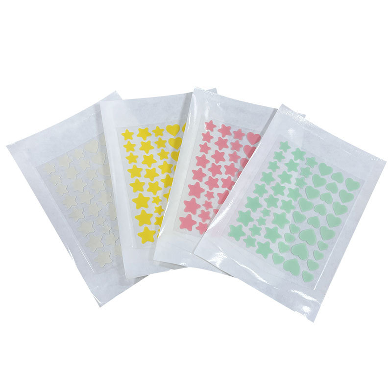 Cross-Border Hot-Selling Hydrocolloid Acne Patch 51 Colorfulful Stars Heart Isolation Concealer Ready-Made Wholesale Independent Packaging