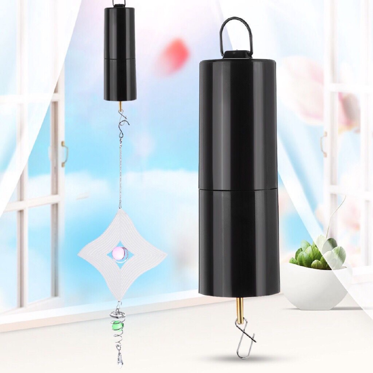 Cross-Border Rotating Wind Chime Motor Wind Spinner Motor Battery-Powered Motor Black Motor for Home Use