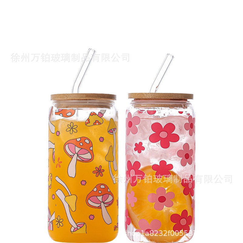 Amazon High Borosilicate Glass Coke Cup Milk Coffee Cold Drink Cup Beer Cup Mason Jar Juice Cup