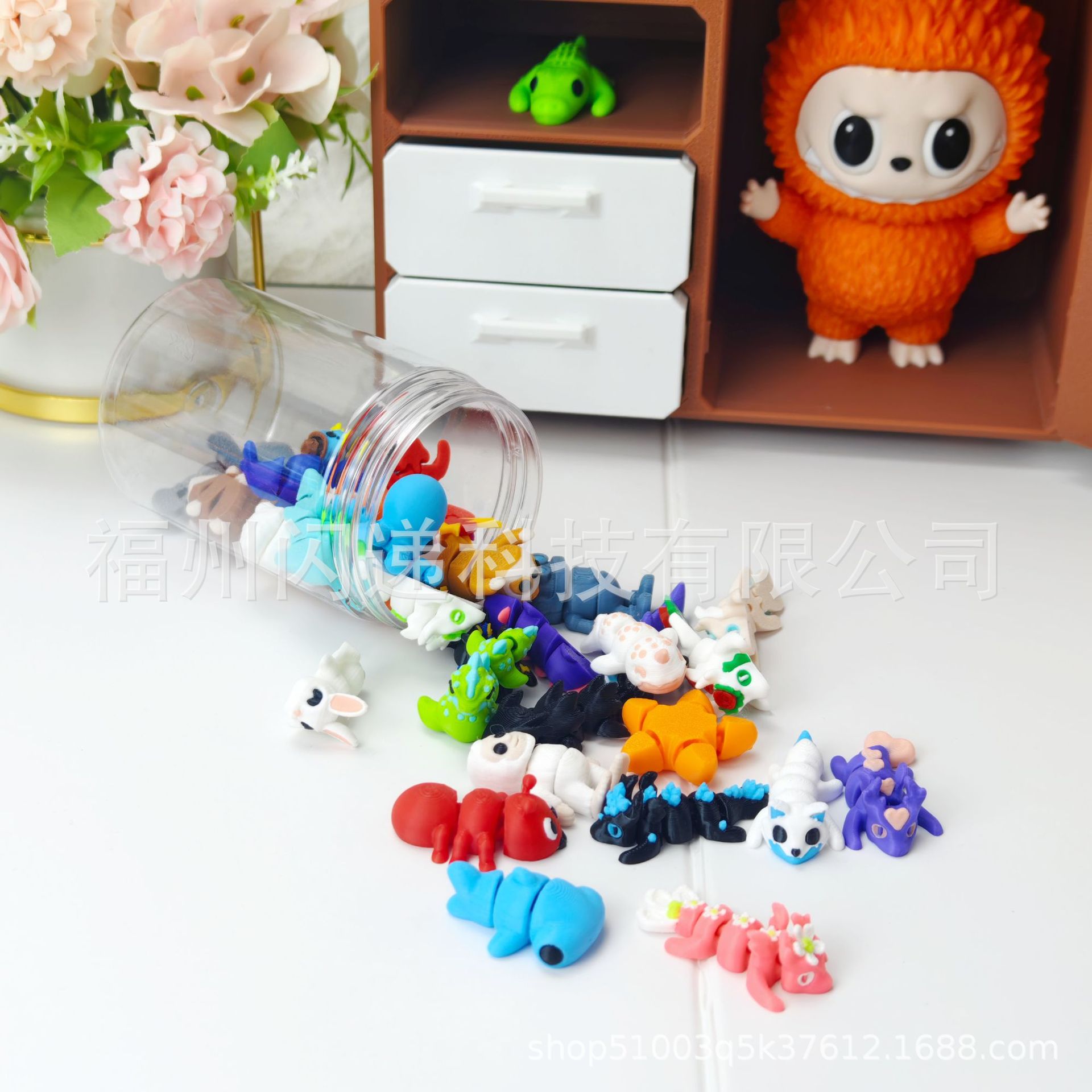 3D-печатные цветные модели маленьких животных, мини-фигурки, 64 типа симуляции маленьких животных