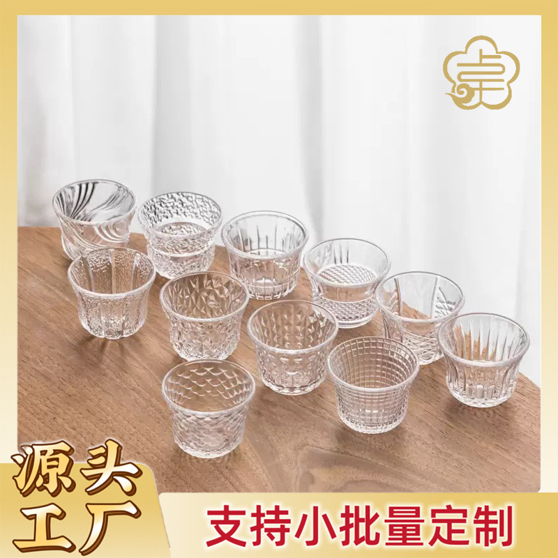 Маленькая чайная чаша, японская простая стеклянная чаша