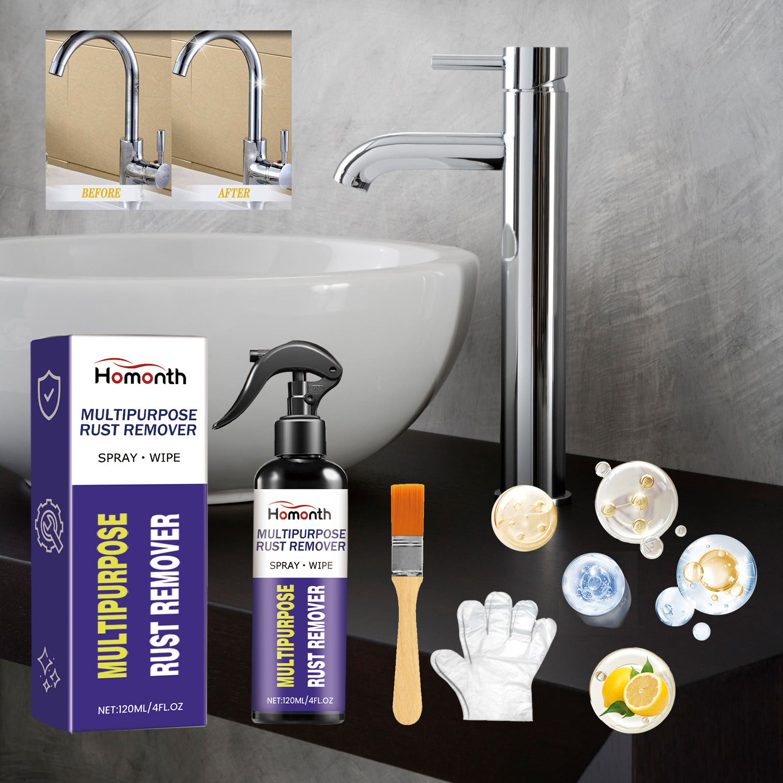 Спрей для удаления ржавчины Homonth, антикоррозийное масло, многофункциональная смазка