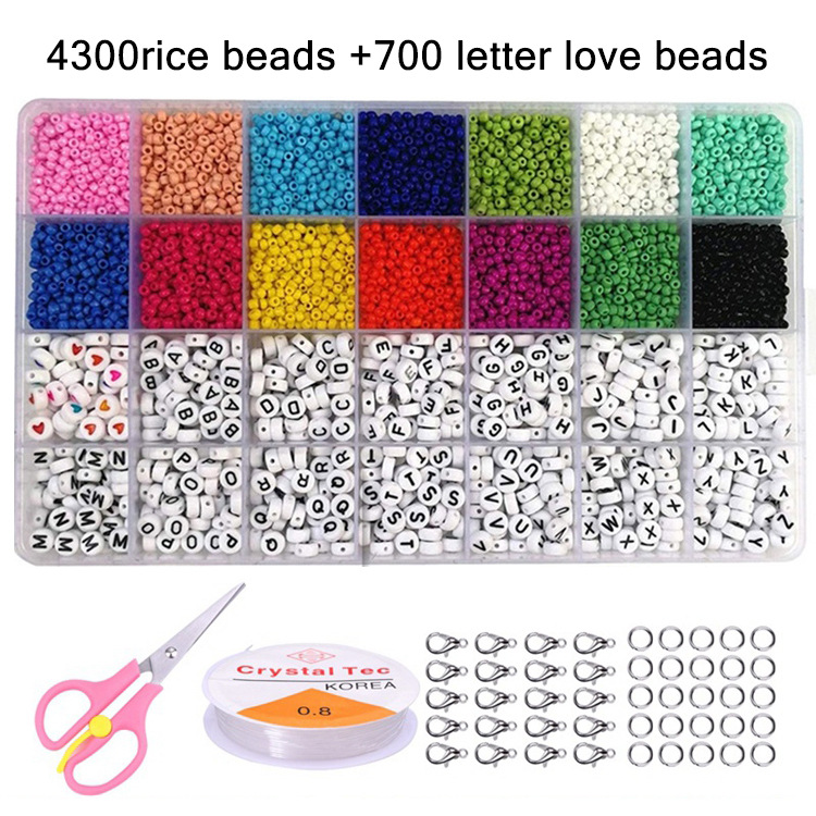 28 Gram Bead Set Solid Color Paint Bead Tool Set DIY Handmade Beaded Bracelet Necklace Jewelry Accessories