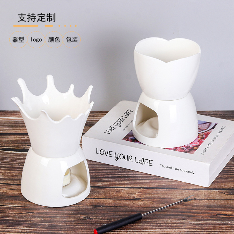 керамический мини-духовка для растапливания шоколада, компактный нагреватель для молочного чая