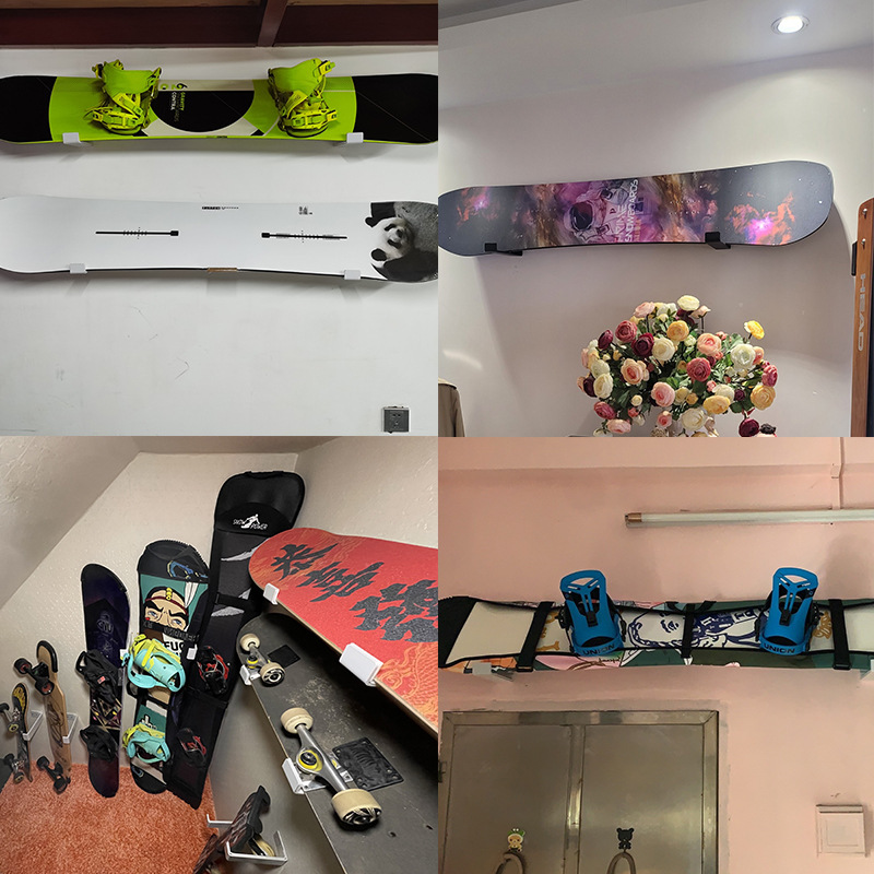 Snowboard Hanging Rack Single and Double Board Wall Hanging Indoor Wall Shelf Storage Rack Snowboard Exhibition New