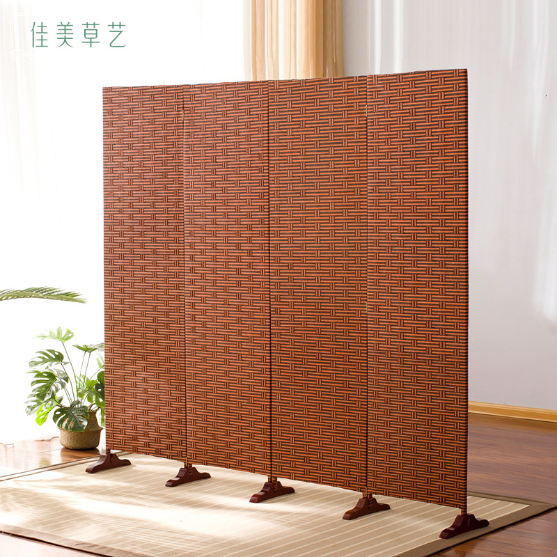 Factory wholesale solid wood folding screen base porch living room office partition fixed support stand