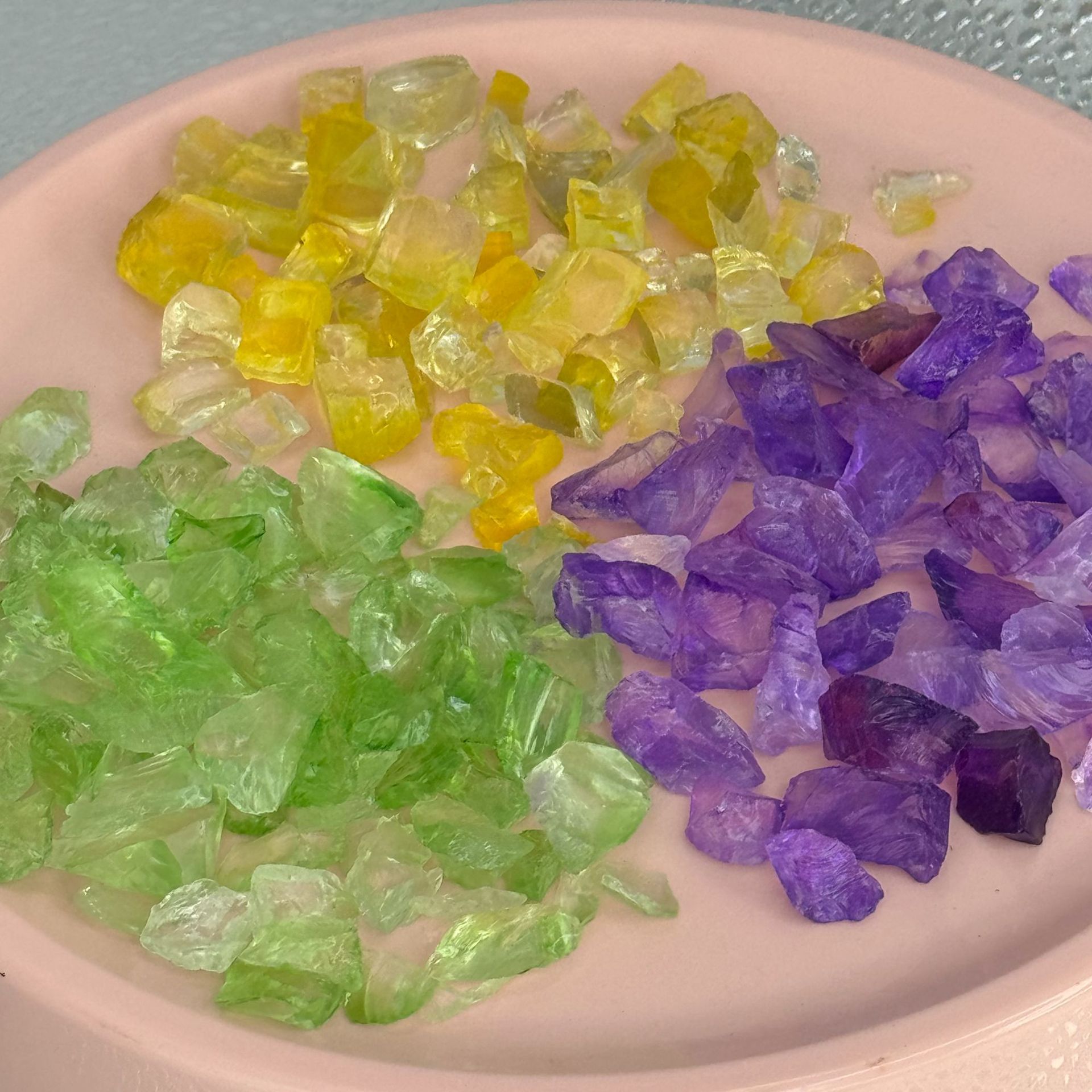 Irregular Crystal Glass Set Box Handmade DIY Glue Material Semi-Finished Mobile Phone Case Milk Glass Cross-Border Hot Product