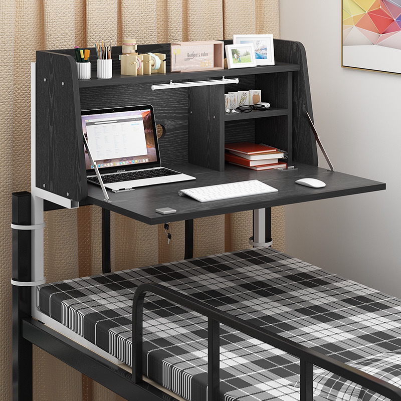 Dormitory Bed Table Student Bunk Bed Suspended Folding Desk Lazy Study Table Widened Dormitory Artifact Computer Table