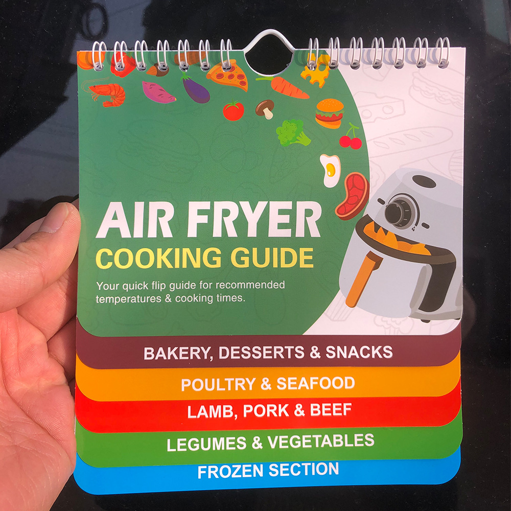 Refrigerator Magnet Hanging Air Fryer Cooking Timetable Refrigerator Magnet Ketone Food Magnetic Sticker Wall Calendar Type Soft Magnetic Sticker