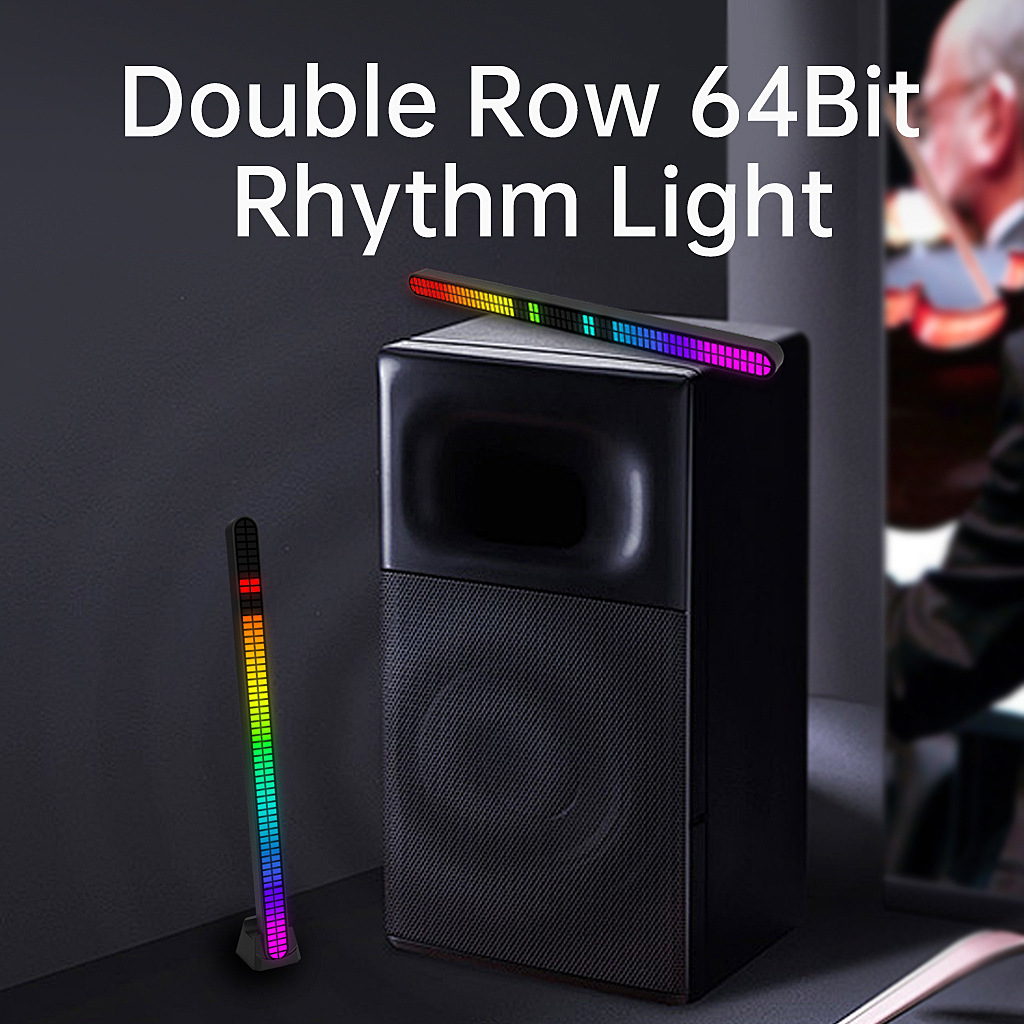 Cross-Border E-Commerce Spot Supply Original Factory Wholesale Rgb Pickup Light Voice-Controlled Music Rhythm Light Led Desktop Car Light