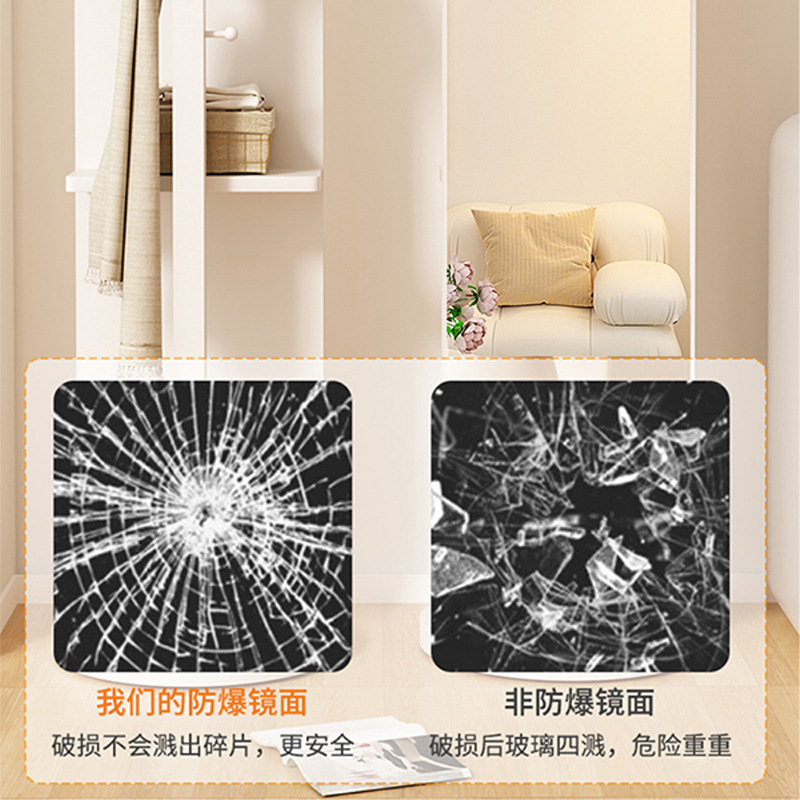 Rotating Dressing Mirror, Clothes Hanger, Integrated Mirror, Floor-Standing Full-Length Mirror, Bedroom Coat Rack, Vertical Household Large Fitting Mirror