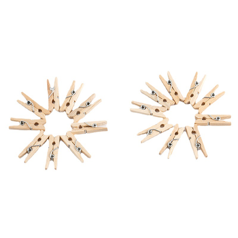 Factory wholesale Wood Birch small clip DIY handmade photo clip natural color wood clip