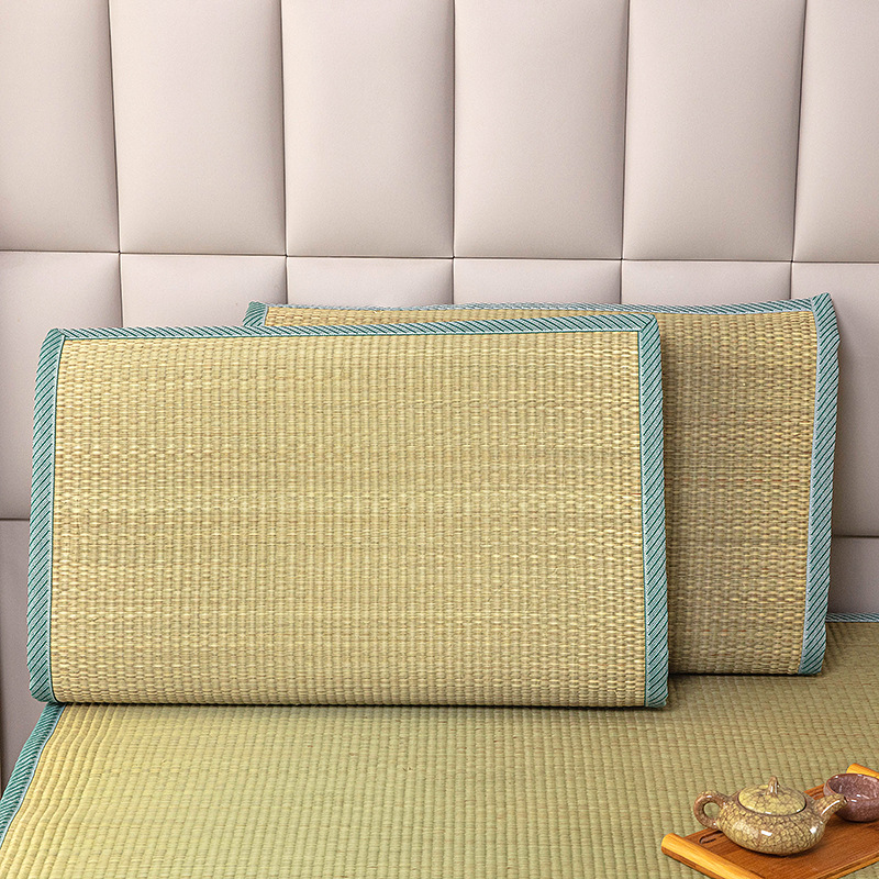 Thickened White Hemp Tendon Single Person Grass Pillow Refreshing Pillow Case Rush Dormitory Pillow Case Pillow Mat Breathable Grass Mat Student Mat