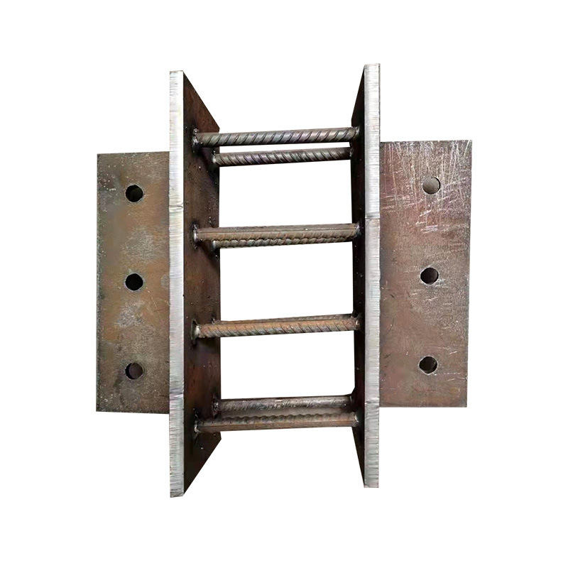 Customized Bridge Guardrail Bracket Base Embedded Parts Wholesale Hot-Dip Galvanized Curtain Wall Accessories Welded Cage Processing Steel Plate