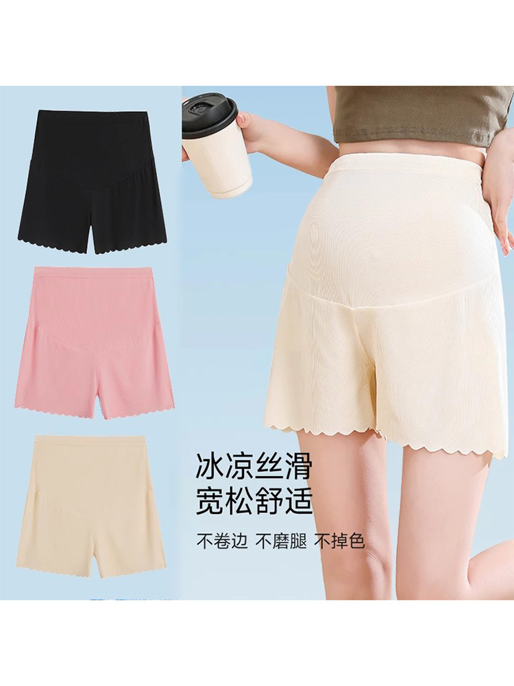 Защитные брюки для беременных, высокоэластичные, дышащие, низкие шорты, универсальные, леггинсы для беременности, летний тонкий стиль