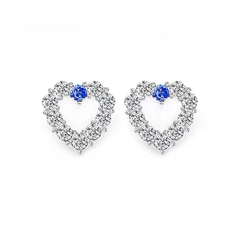 Korean Style Night Market Hot Selling Flower Flash Diamond Pearl Earrings Female Love Geometric Diamond Jewelry Earrings