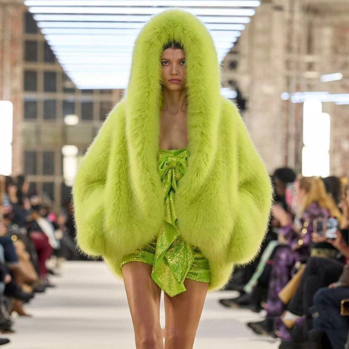 Новая стильная куртка с капюшоном из искусственного меха, корейский стиль, высококачественная, теплая