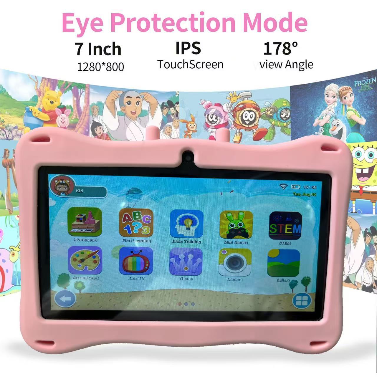 Cross-Border 7inch Kidsren's A133Iwawa Intelligent Learning Machine Game Hd Tablet 7Inch Tablet Pc