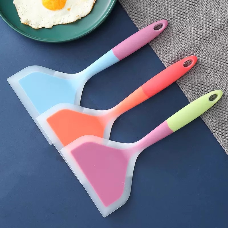 Pancake Silicone Shovel High Temperature Resistant Non-stick Special Shovel for Non-stick Pan Baking Scraper Kitchen Household Stir-frying Shovel