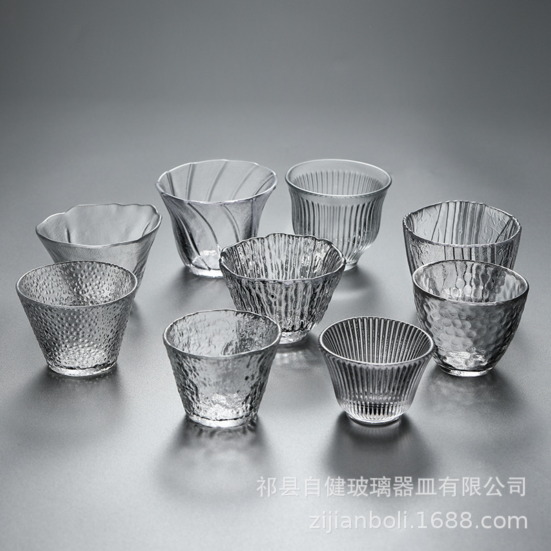 Wholesale Household Japanese-Style Tea Bowls, Small Tea Cups, High-Temperature Resistant Tasting Cups, Crystal Glass Cups, Kung Fu Tea Cups for Personal Use