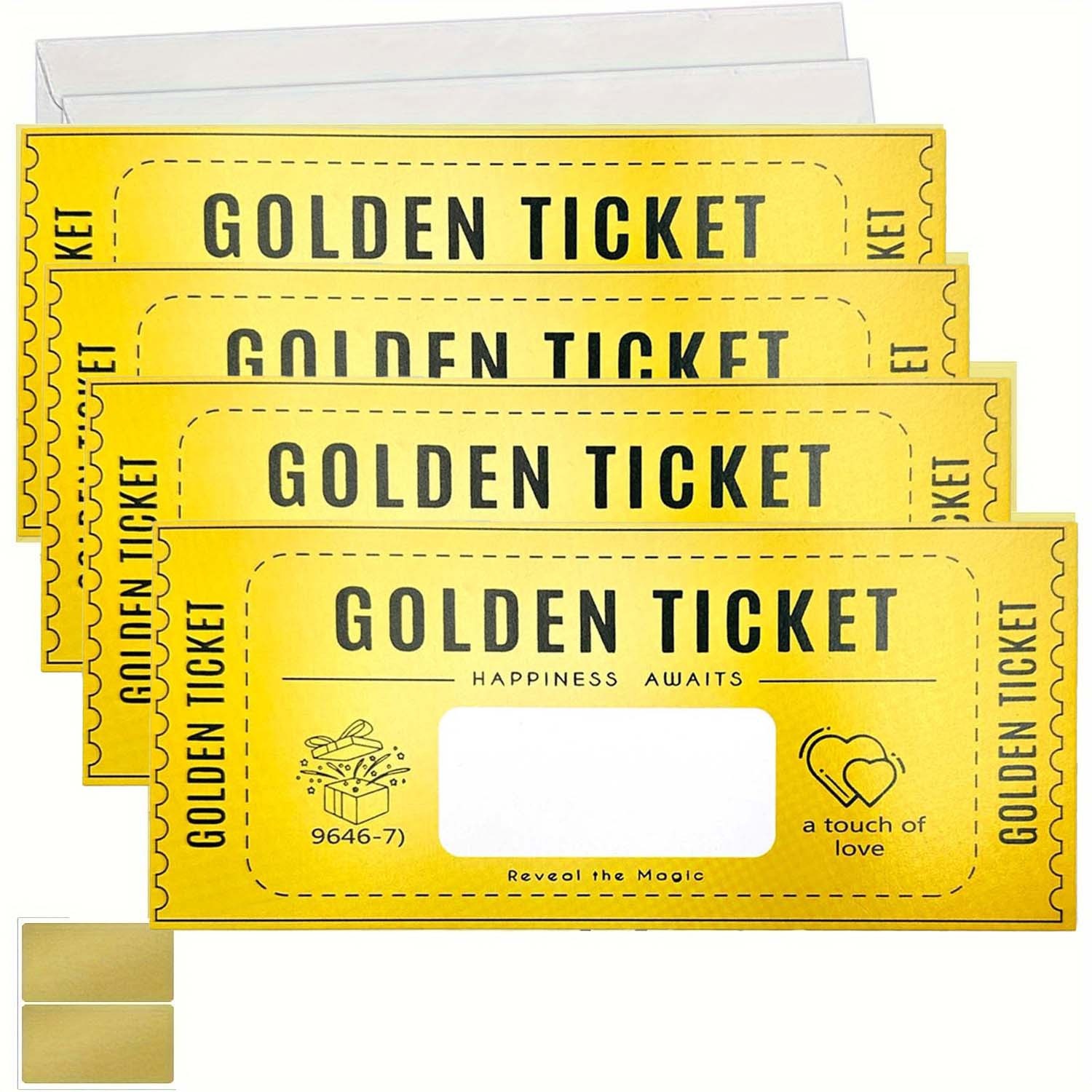 Amazon's Hottest Gold Ticket Scratch-Off Custom Fun Coupon Greeting Card DIY Creative Gift Card