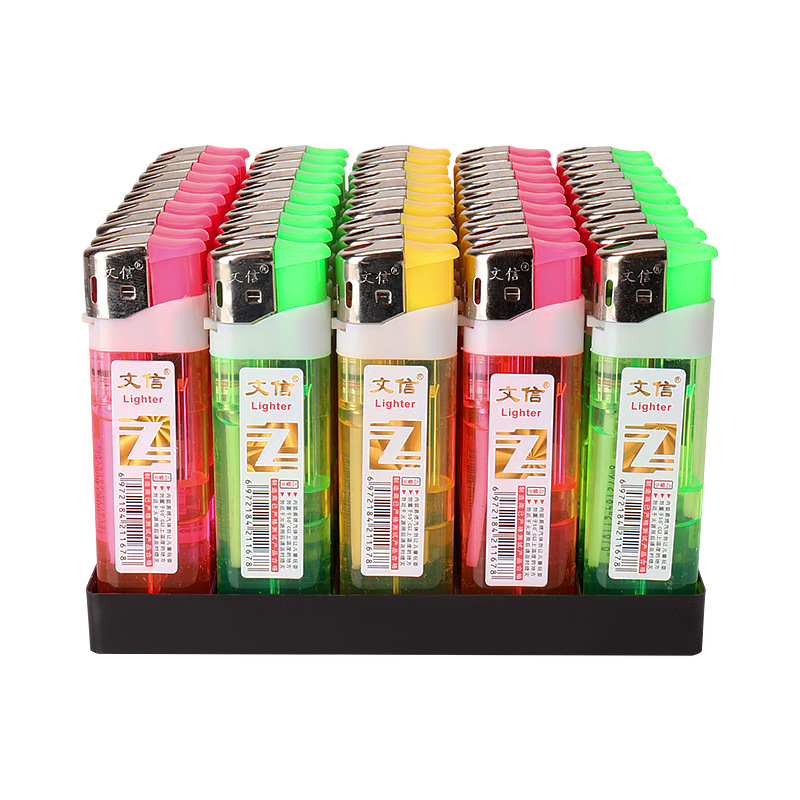 Wenxin Large Thickened Flame-Resistant Type 308 Disposable Lighter Plastic Lighter Direct from Manufacturer Can Be Shipped by Express Delivery