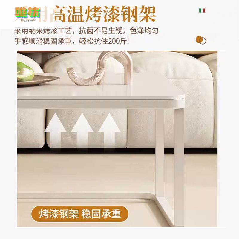 Cream Style Design Slate Coffee Table Cream Style White Slate Coffee Table Combination Light Luxury Small Apartment Living Room Home Coffee Table