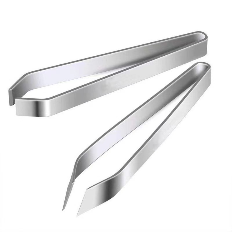 Manufacturer in stock stainless steel Fishbone clip hair remover pig hair clip hair removal clip fish bone clip goose feather clip fish bone tweezers