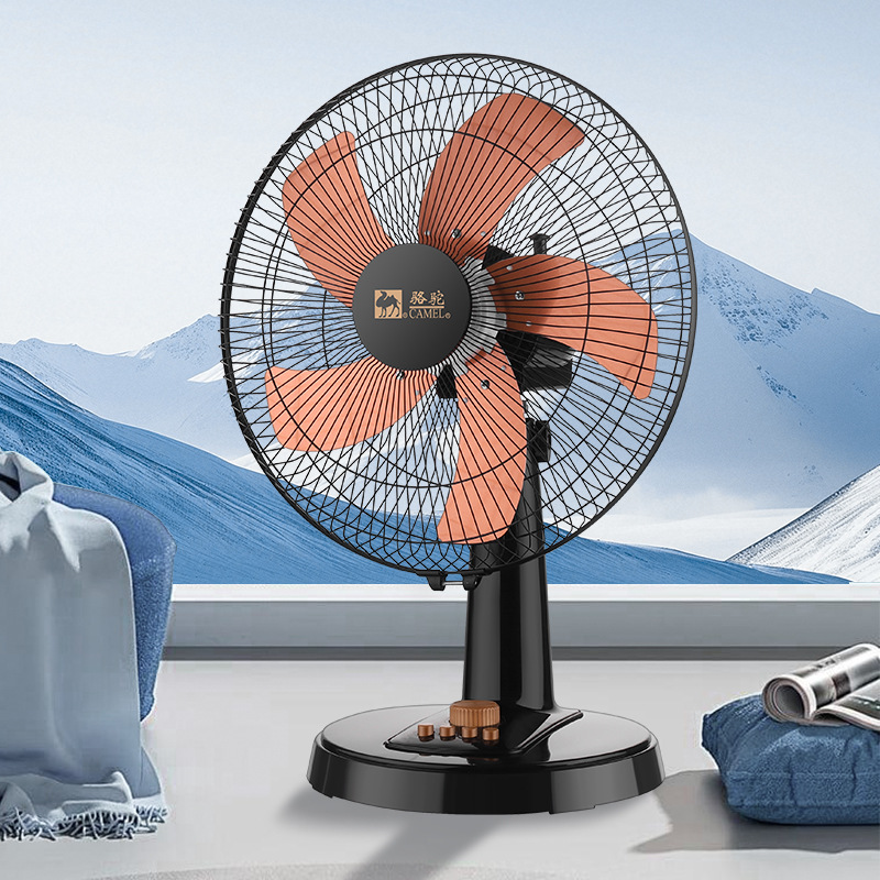 Camel Electric Fan Desktop Household 16-inch Desk Fan Quiet Dormitory Student Office Big Wind Shaking Head Small Fan