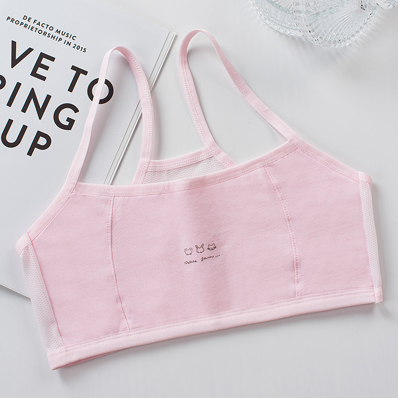 [Ready Stock and Shipped in Seconds] Girls' Small Vests, Pure Cotton Girls' Developmental Intimates, Junior High School Students, Kidsren and Primary School Students