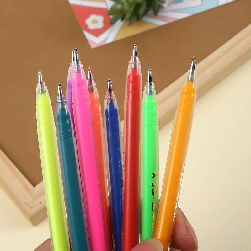 Jelly Pen Large Capacity Planner Highlighter Student Colorful Juice Pen Girly Creative Gel Pen Colored Ink